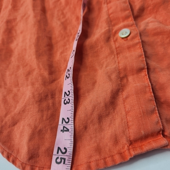 Tommy Bahama Women's Size XS Linen Coral Blouse - Picture 2 of 5